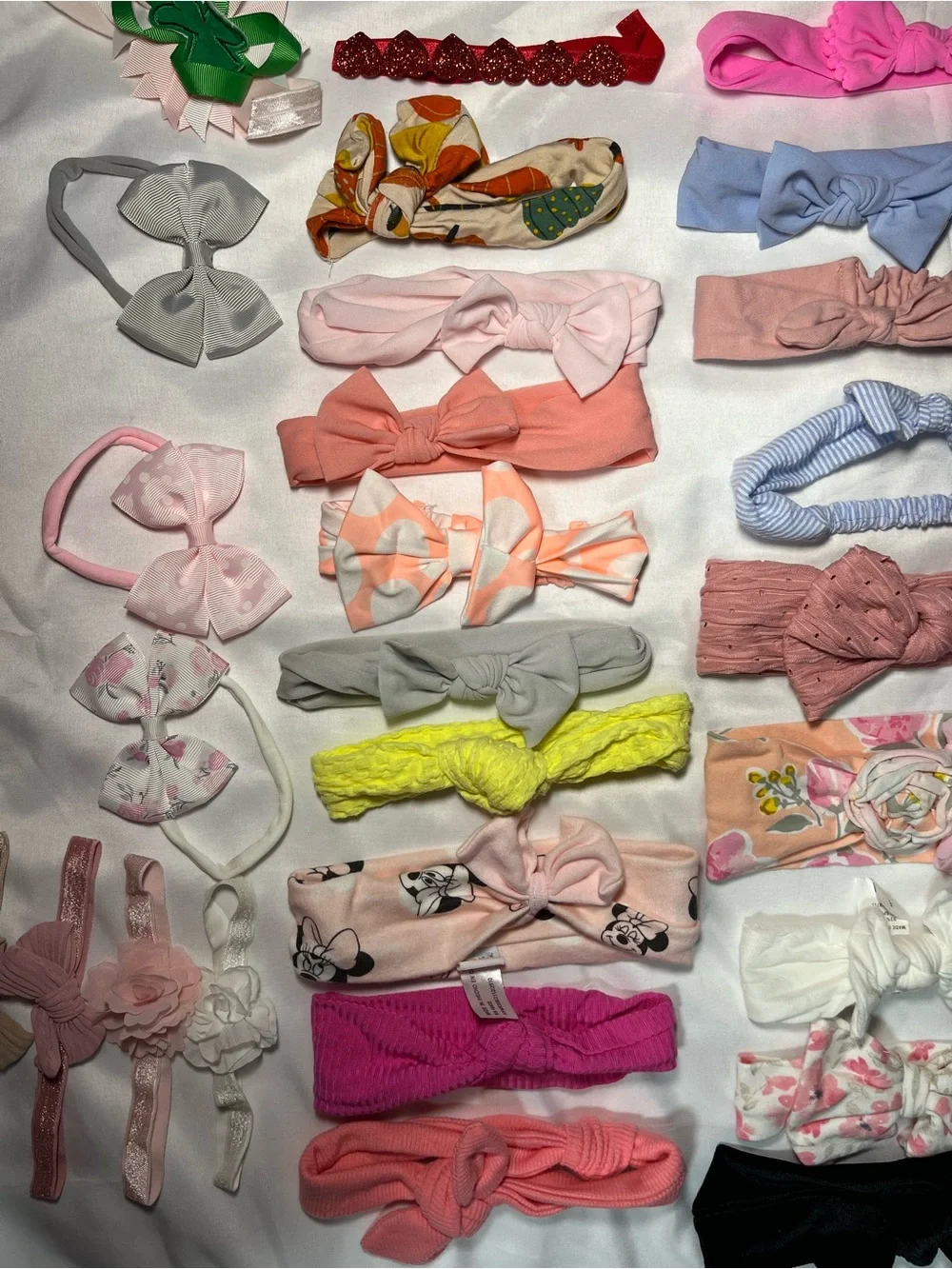 Baby Toddler Girls Hair Accessories Lot 27 Headbands Bows Minnie Mouse Holiday